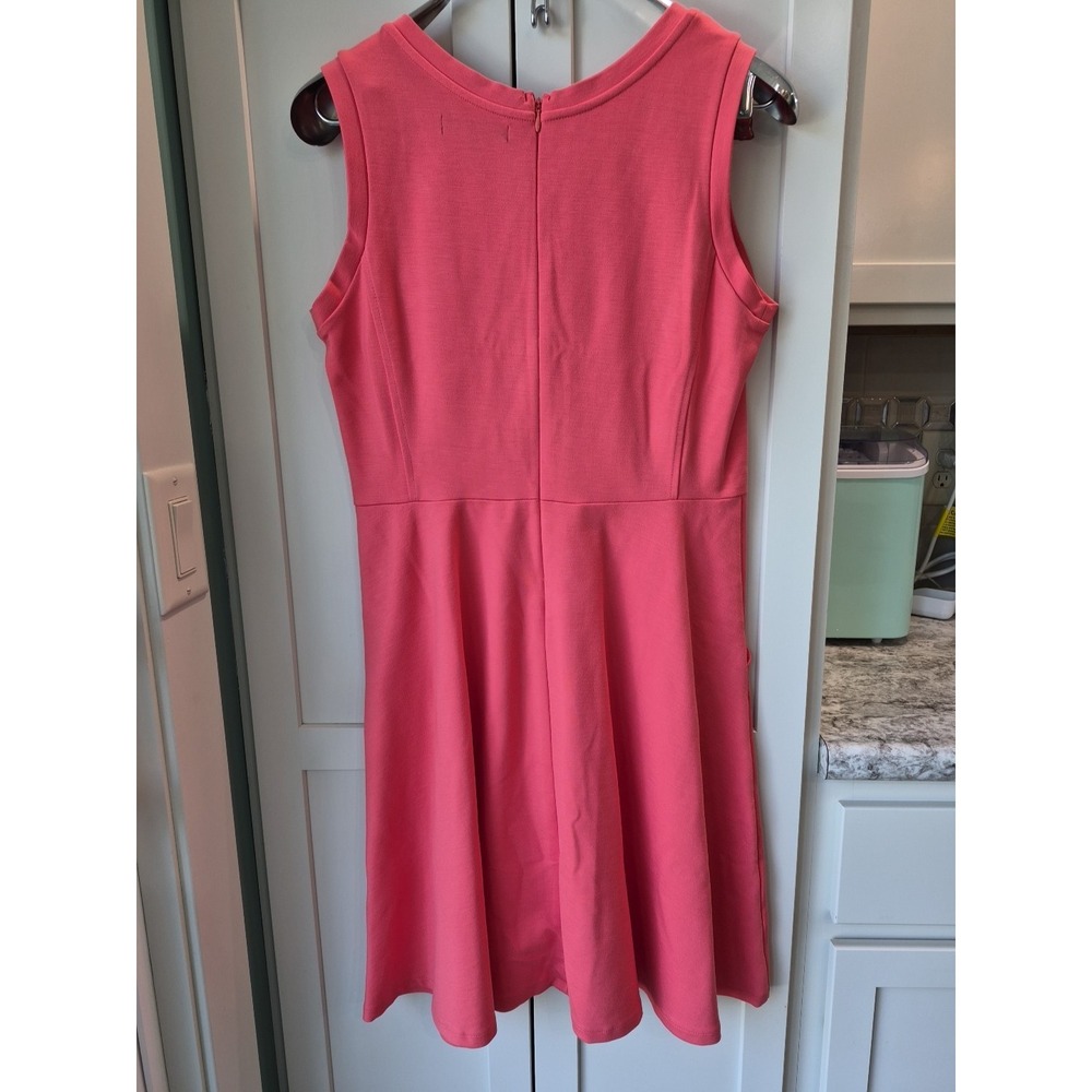 Banana Republic Size 8 Ponte Fit & Flare Coral Dress - Picture 5 of 5
